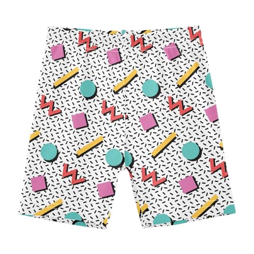 JHKKU Girls Retro 80s 90s Shorts Cotton Cartwheel Bike Kids Biker Under Dress Dance Short Girl Clothes 10Y