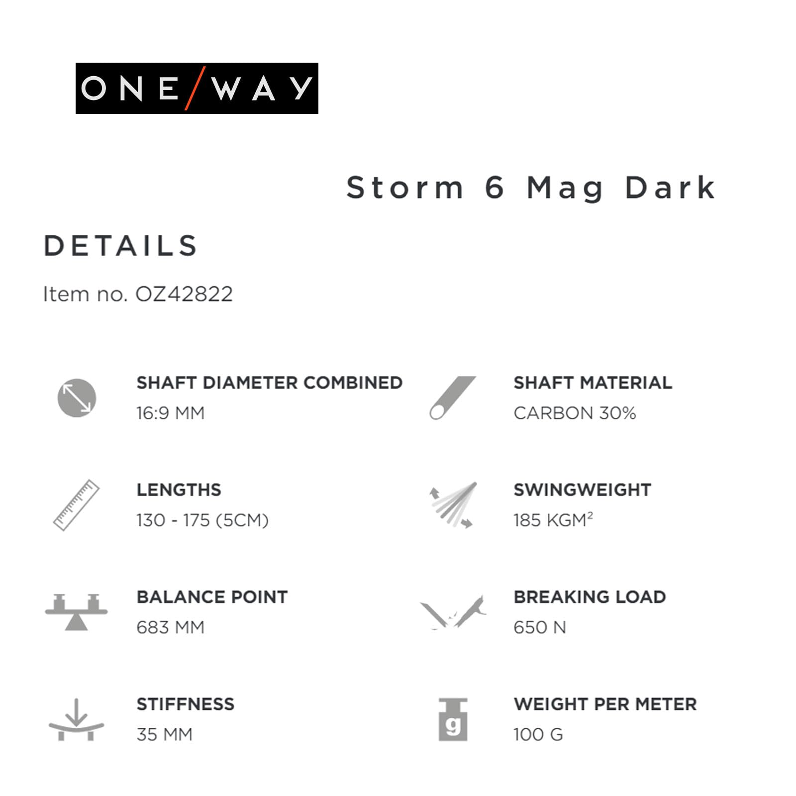 Fischer Bastoni da sci di fondo OneWay Storm 6 Mag Dark 30% Carbon