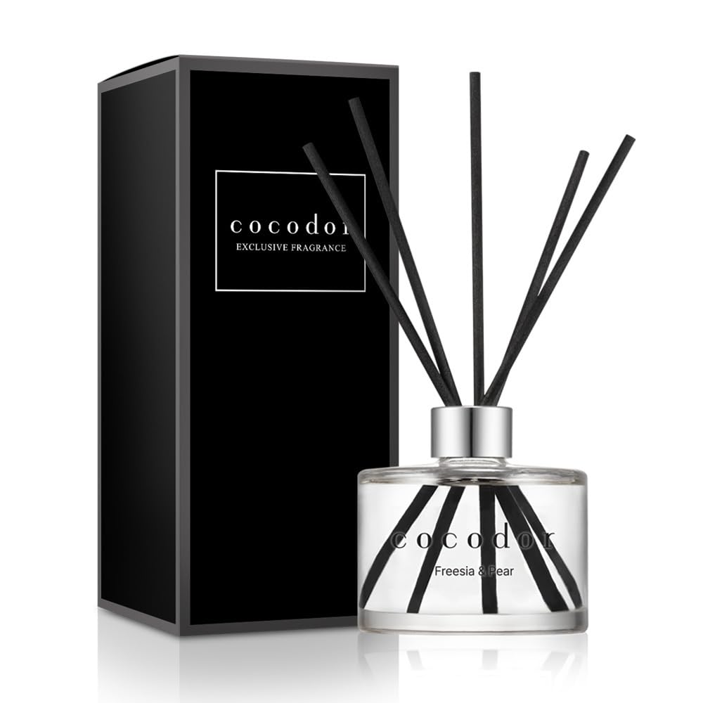 Cocod'or Freesia And Pear Signature Reed Diffuser Set/Freesia&Pear / 200Ml / 1 Pack/Home Fragrance Diffuser, Diffusers For Home, Shelf Décor