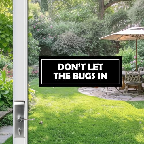 2 Pcs Premium Large Decals for Glass Doors, Storm Doors & Windows (Double-Sided) | Decorative Anti-Collision Clings for People, Pets & Birds | 11.5” x 3.75” - Bugs (for Glass Only)
