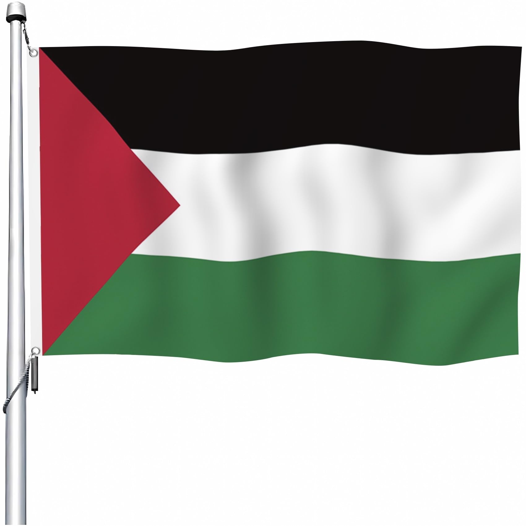Aoihrraan Palestine Flag 2x3ft Double Sided Palestinian Flags Banner for Outdoor Celebrations Home Garden Porch Party Decoration Flags with 2 Sturdy Grommets Precision Machine Stitched