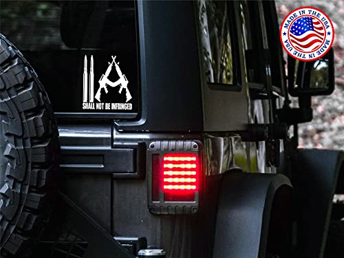 Sunset Graphics & Decals Second Amendment Shall Not Be Infringed Vinyl Car Decal Sticker Constitution | Cars Trucks Vans Walls Laptop | White | 5.5 inches | SGD000286