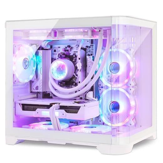 Poseidon Gaming PC Desktop - AMD Ryzen 7 5700X 3.4 GHz - GeForce RTX 4070 Super 12G - 32GB DDR4 3200MHz - 1TB M.2 SSD - WiFi & Bluetooth - 240 Liquid Cooler - Windows 11 Pro Computer - White