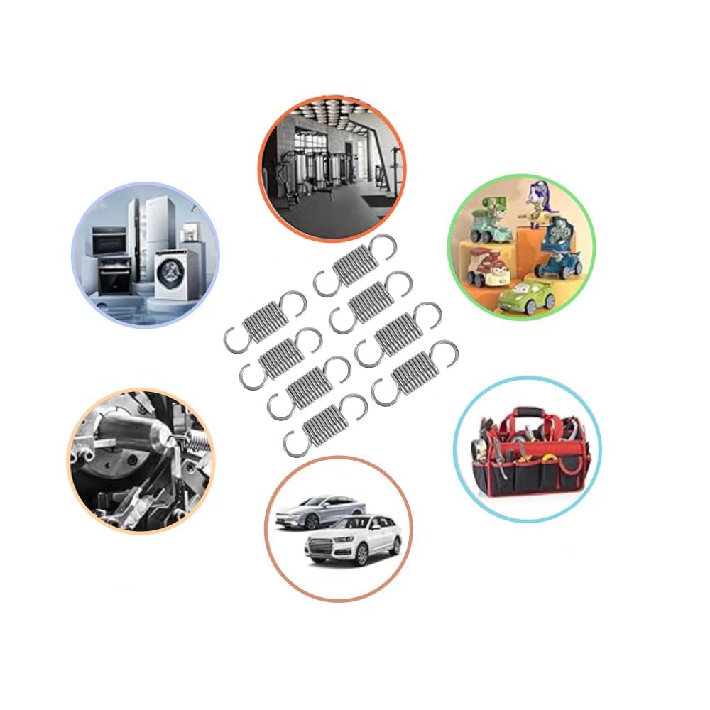 Molla Con Anelli 200mm Molla Di Trazione In Acciaio Inox A2 - Lunghezza 200 Mm, Anello, Diametro Filo 0,3-2,5 Mm, Ideale Per Serraggi E Fai-da-te Molla Serraggio - Foto 4