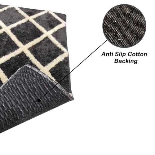 Image of The First Home Decor Modern Anti Slip doormats for Entrance Living Room Bedroom Kitchen Bathroom Doormat 1.5x3 feet (D2D12)