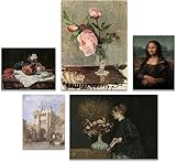 Wallbuddy Renaissance Wall Art - Set of 5 Leonardo da Vinci Art Prints, 8x10, 12x16 Unframed