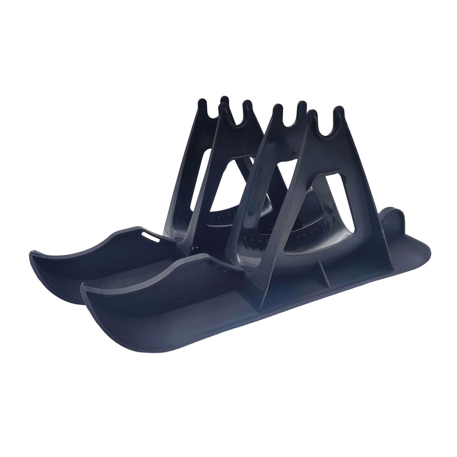 Fenteer Ski Sled Ensemble Universel pour Trotteurs Enfants Attache Planche à Neige Vélos Traîneau Résistant pour Chariot de Golf Support Parking Winter en PP, Noir