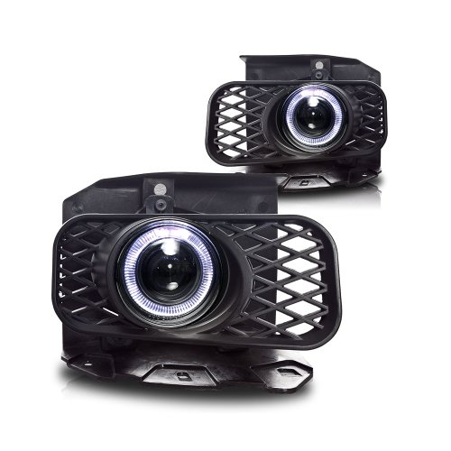 Winjet Compatible with Ford [1999-2003 F-150] [1999 2000 2001 2002 Expedition] Driving Halo Ring Projector Fog Lights
