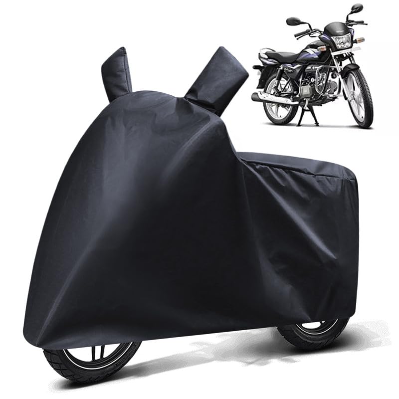 Image of FABTEC Waterproof Bike Body Cover Compatible with Bajaj Platina 110, A1 (Black)