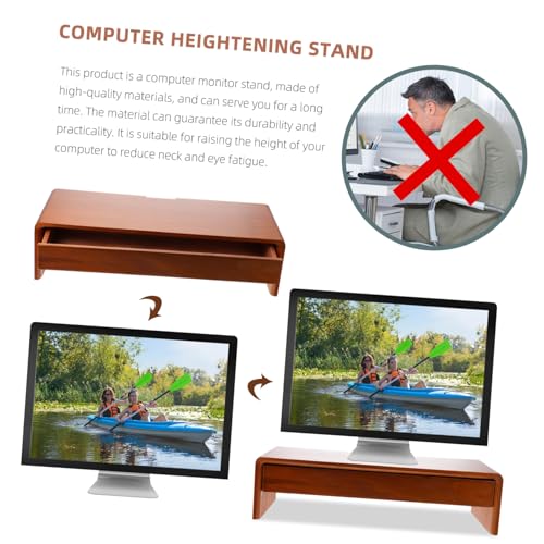 Meuble bureau assis-debout Toddmomy support écran PC ergonomique maison