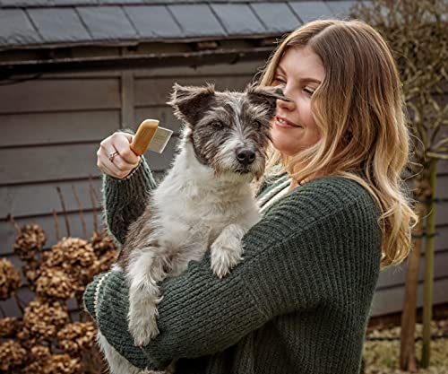 Mikki Pettine Anti-Grovigli Fine In Bambù, Per Pelo Liscio Corto E Medio, Per Cani E Gatti, Realizzato Con Bambù Sostenibile, Per Rimuovere Grovigli E Nodi Dal Pelo - 50 G - 6