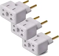 Kit 3 Adaptadores de Tomada Universal 10A/20A Tipo Bob – Para Microondas, Air Fryer, Secador e Chapinha