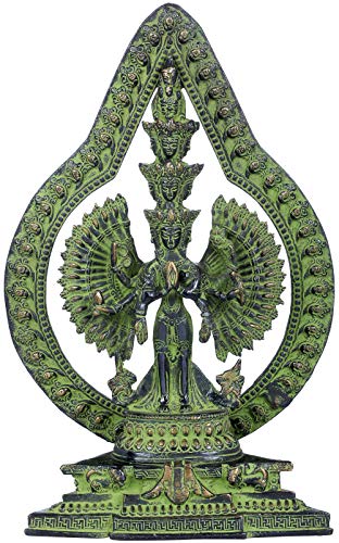Statue d'Avalokiteshvara en laiton pour harmoniser les énergies de la maison
