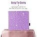 BENTOBEN Case for Fire HD 8 (2018/2017/2016 Release, 8th/7th/6th Generation) Glitter Sparkly Folio Folding Kickstand Smart Cover with Stylus Holder & Auto Wake/Sleep for Amazon Fire HD 8, Purple