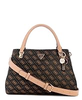 GUESS Noelle II Luxury Satchel, Brown Logo