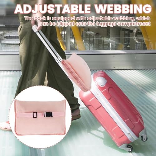 WUYIXUAN Travel Blanket and Pillow, Soft & Warm 2 in 1 Airplane Blanke, Compact Office Blankets, Lightweight & Portable Pillow for Adults, Kids,Long Flights and Trains (Pink) - Image 6