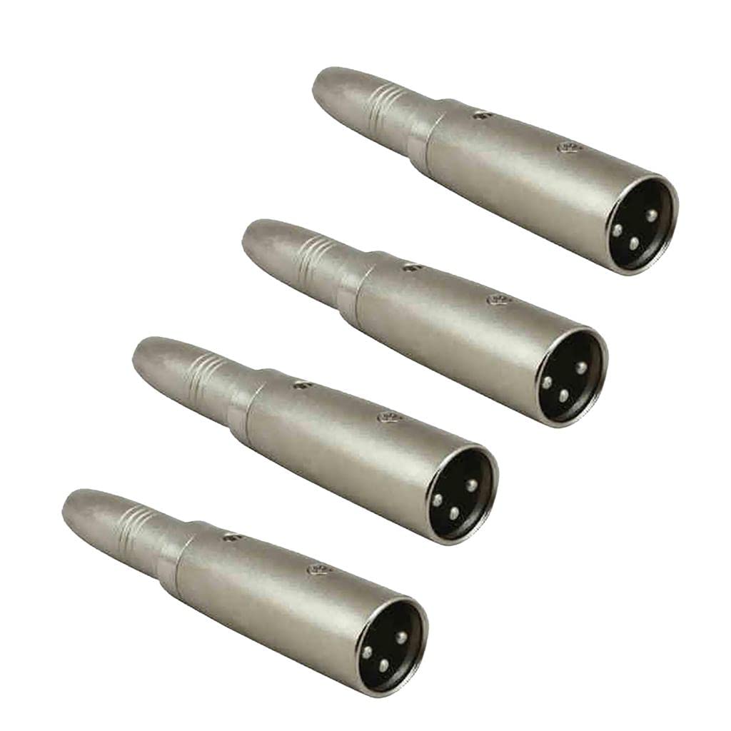 4 Stück Xlr Male Auf 6,35Mm Female Adapter