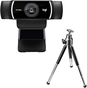 ロジクール Webカメラ C922n フルHD 1080P ストリーミング 撮影用 三脚 スタンド 付き オートフォーカス ステレオ マイク ウェブカメラ ウェブカム PC Mac ノートパソコン Zoom Skype 国内正規品 2年間メーカー保証