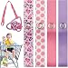 PBnJ baby Toy Saver Strap Holder Leash Secure Accessories Heart/Dot/Pink/Lavender - 4pc