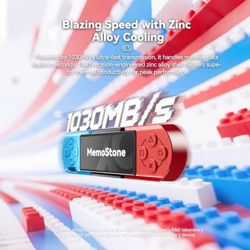 KingSpec MemoStone 1TB External USB-C SSD USB 3.2 Gen2 Dual Type A/C - Up to 1030MB/s, Portable Solid State Drive 3D TLC - Additional View