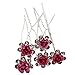 Produktbild JUSTFOX - 5 Rosen Haarnadeln mit Strass Hairpins Blümchen rosa
