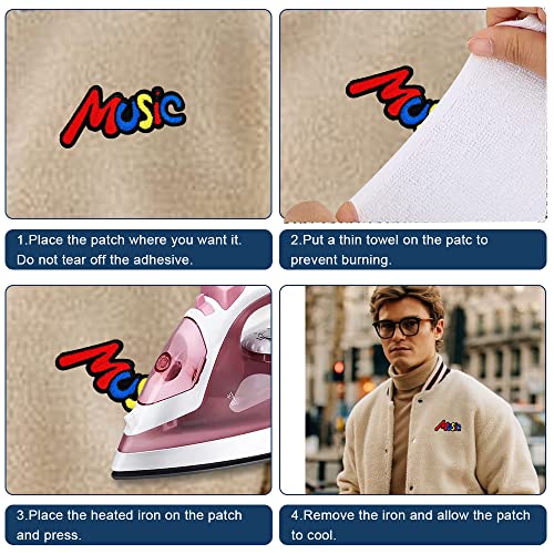 Obokata Iron On Music Patches, Punk Embroidered Patches, Band Badge Sew On Emblem Applique Diy Accessories For Vest Jackets, Clothes, Hats, Backbags, Pants, Clothing & Jeans. #TOP4