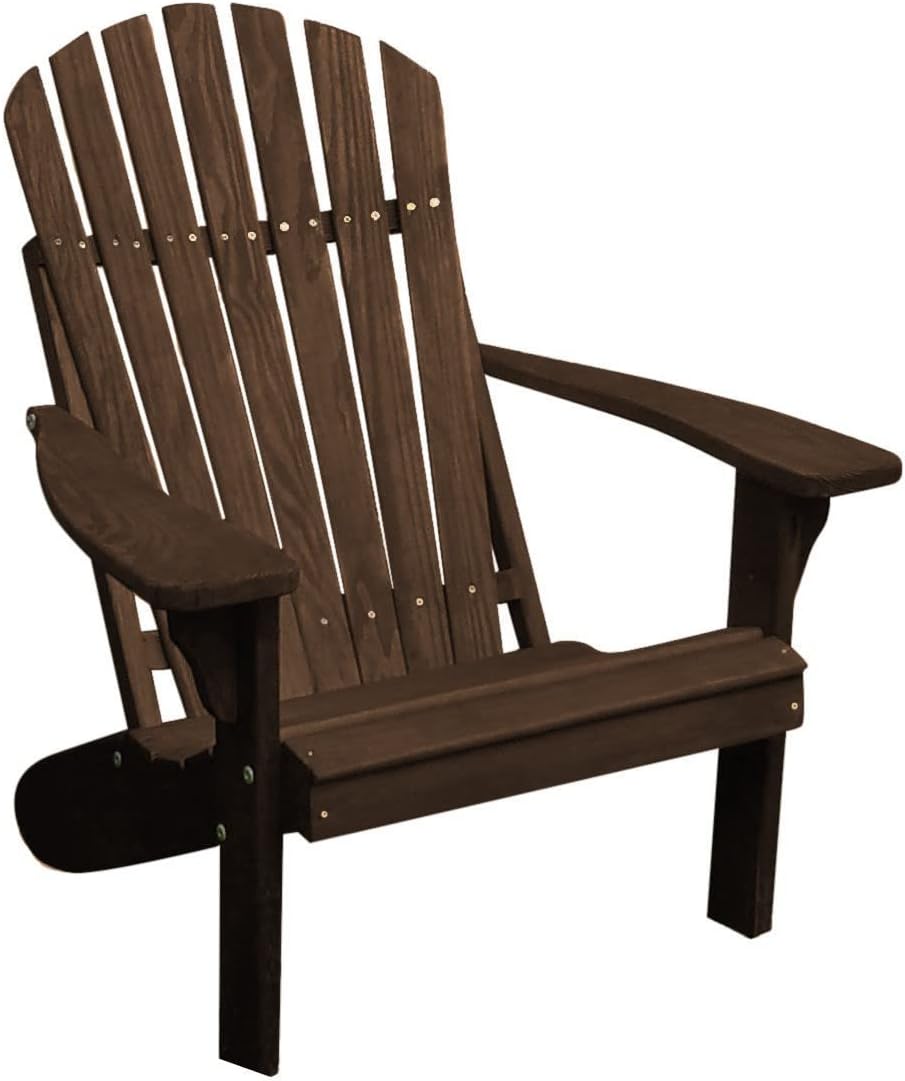 Furniture Barn USA Pressure Treated Pine Fanback Adirondack Chair, Cedar Stain