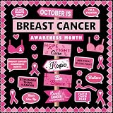 Breast Cancer Awareness Bulletin Board Decorations Ribbon Classroom Decor