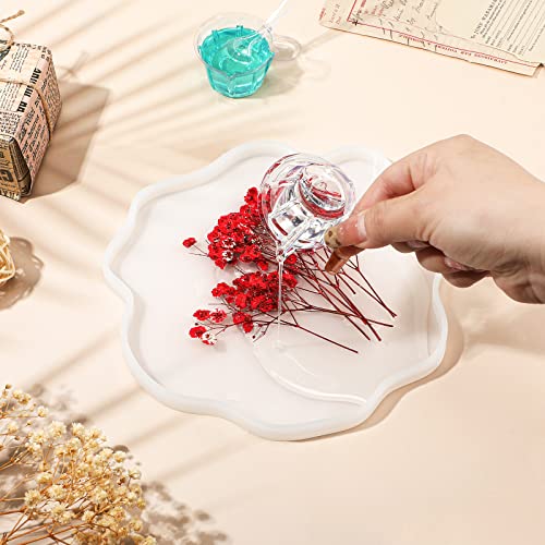Flores secas rojas mini gypsophila 100 piezas para decoración miniatura 6