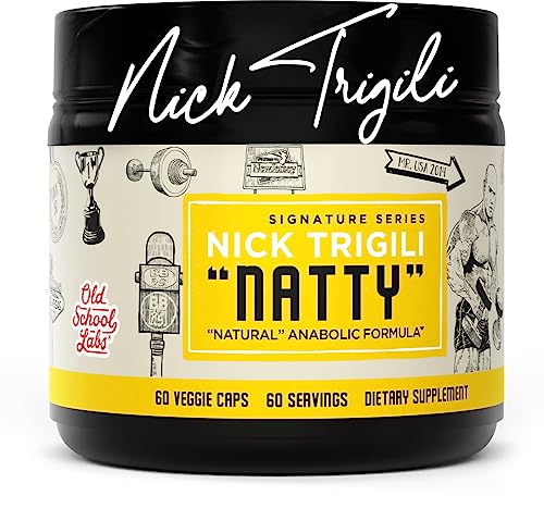 Nick Trigili “Natty” Natural Anabolic Agent & Formula – Premium Grade Lean Muscle Mass Builder – Protein Synthesis, Muscle Growth & Development, Maximum Strength, Power, Endurance – 60 Servings