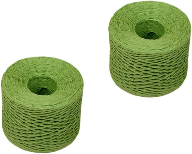 STOBOK 2roll Raffia Paper Twine Pack Thick Twine for Wrapping Christmas Ribbon DIY Decorations