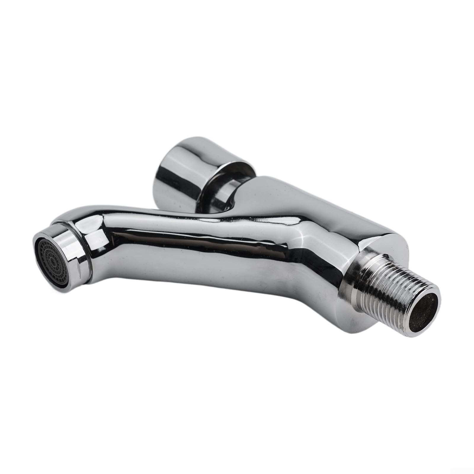 Wall Mounted Self Closing Tap Single Cold Water Brass Chrome Bathroom Basin Faucet Push Button Delay Closing Public — view 2