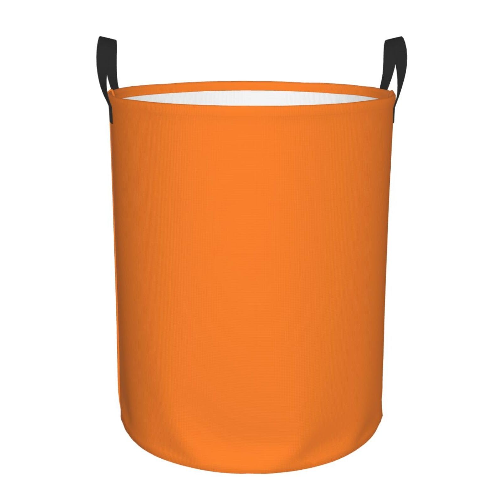 S Collapsible Beauty Burnt Orange Print Circular Hamper Round