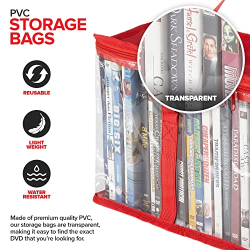 image for Stock Your Home DVD Storage Bags (Set of 2) Media Organizer Bag for DV