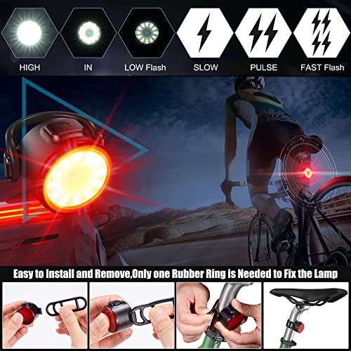 XOSS XL-400 luzes dianteiras e traseiras, farol de bicicleta recarregável por USB, 11 modos de luzes