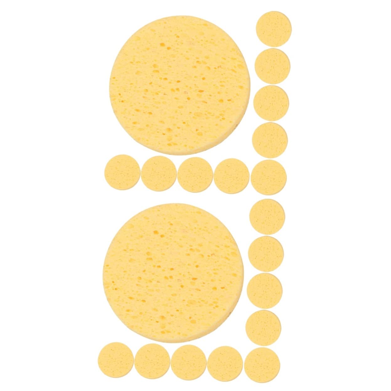 FRCOLOR 20pcs Natural Cellulose Makeup Sponge Face Cleanser Pads for Blending Makeup Removal Spa Sponge