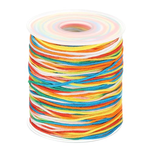 QUARKZMAN Cordón Trenzado para Persianas Romanas 1.5mm 150 Metros Cordón De Nylon Trenzado Hilo para Collares Pulseras Y Manualidades Cordón para Persianas Romanas Roller DIY Multicolor