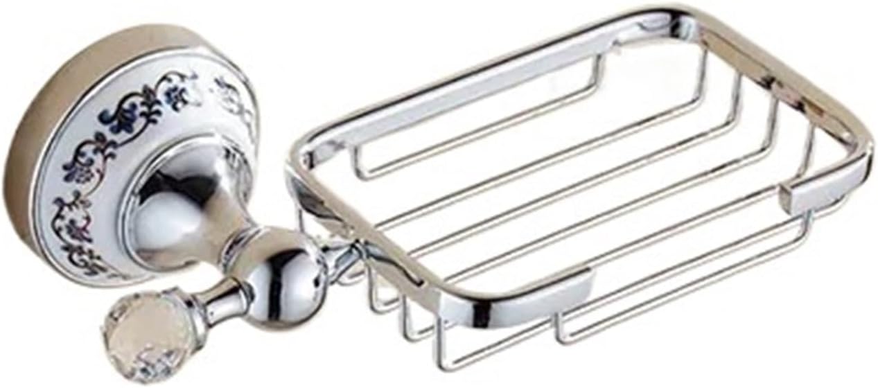 Paper Holder Crystal Bathroom Hardware Washroom Robe Hook Soap Towel Bar Cup Accessories(GJQH08S)