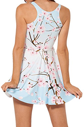 Image of Sister Amy Printed Elastic Sleeveless Shaping Breathable Camisole Skater Dress