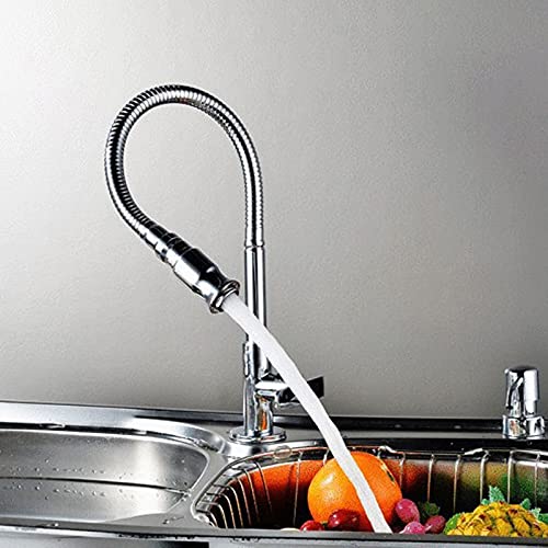 Rubinetti, Rubinetto per lavello da Cucina per Bar Agriturismo Commerciale, Cucina con Maniglia Singola Ruota di 360 Gradi Qualsiasi, Rubinetto Pieghevole per Acqua Fredda da Cucina