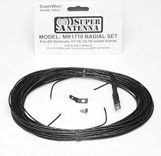 Super Antenna MR1710 SuperWire Radial Set for HF Vertical Antennas 17m 15m 12m 11m 10m Bands ham Radio MP1 Ground Plane