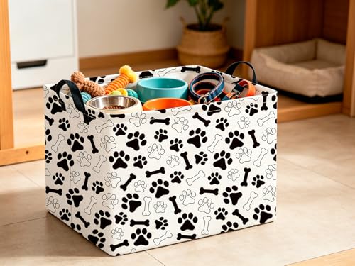 Image of CLOCOR Rectangular Storage Bin, Waterproof Home Organization,Gift Basket(Paw)
