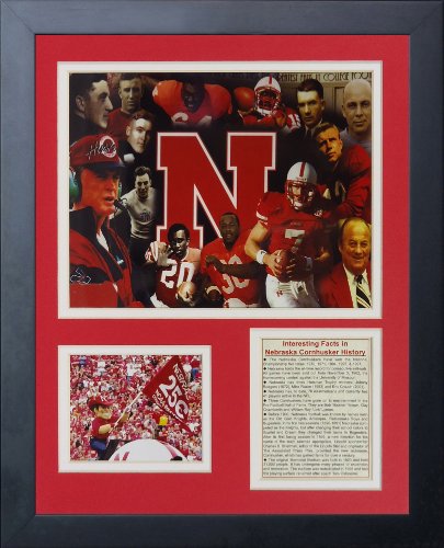 Legends Never Die Nebraska Cornhuskers Greats Framed Photo Collage, 11 by 14-Inch