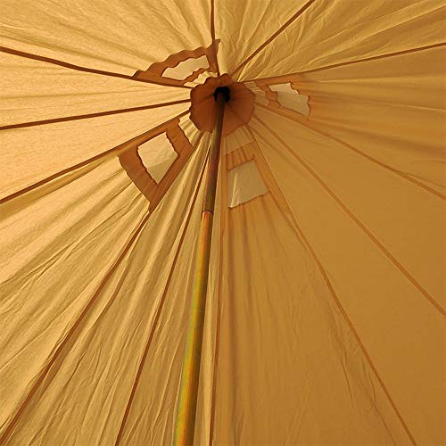 Carpa de camping impermeable beige para 3-8 personas miniatura 2