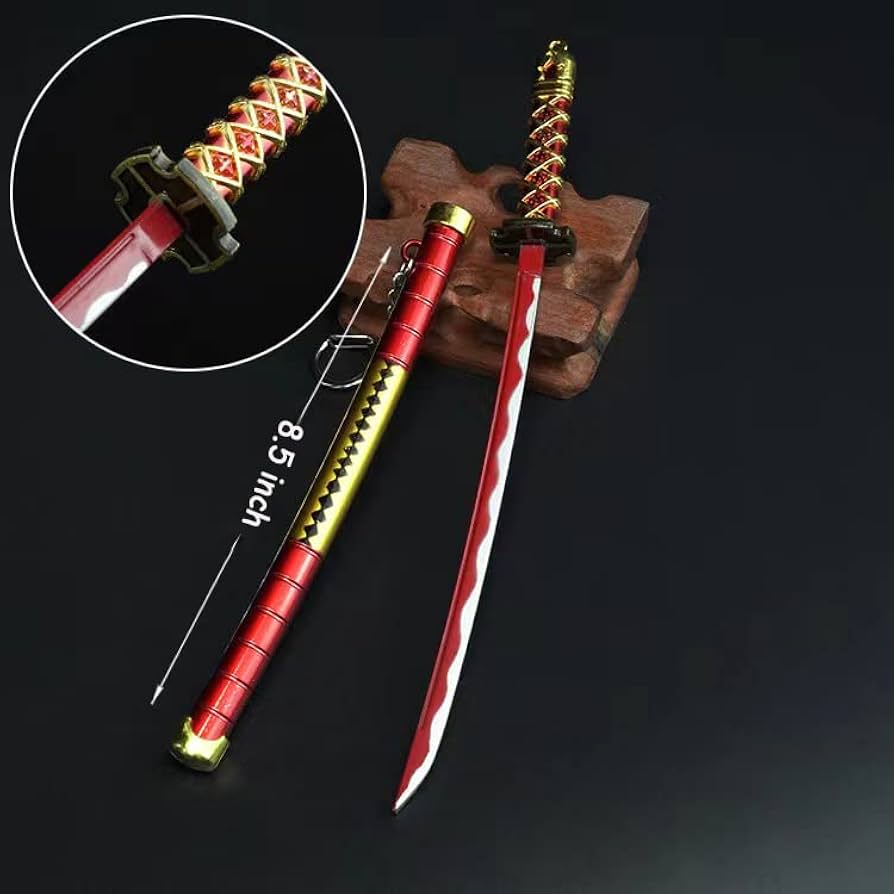 Amazon.com: Simple polymer 4 Pcs Japanese Sword Keychains