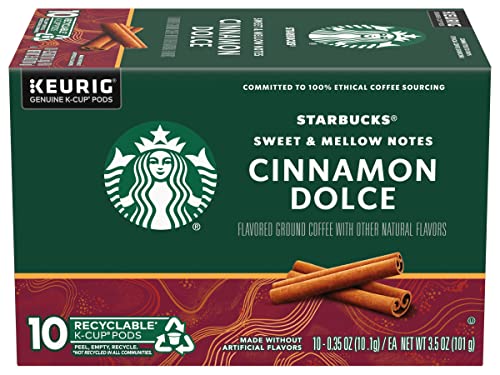 Image of Starbucks Flavored Coffee, Genuine K-Cup Pods, Cinnamon Dolce Flavored, with Sweet and Mellow Notes, Recyclable Pods, 10 Count Pods in Each (Pack of 4)