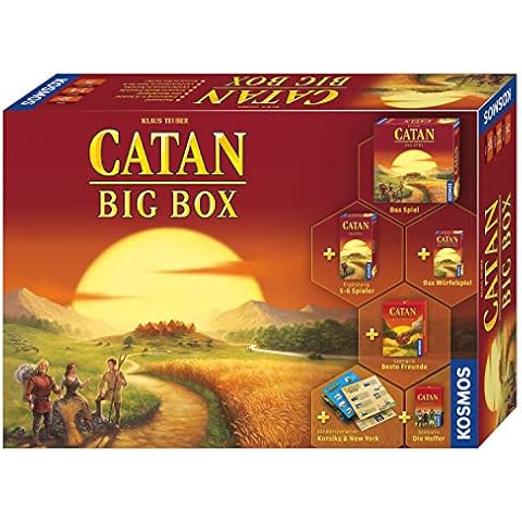 Kosmos - Catan Big Box, Starterset mit Catan - Das Spiel, inklusive Erweiterung, Würfelspiel und 4 Szenarien Cover