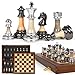 Luxury Large Chess Set 17 Inch Wooden Chess Board with Metal and Acrylic Chess Pieces, 3.5