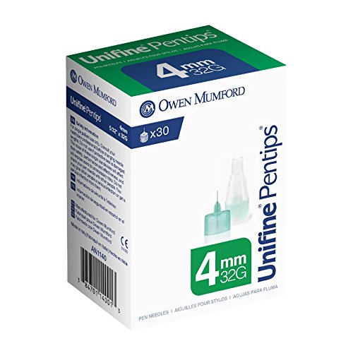 Owen Mumford Unifine Pentips (4mm x 32G), 30 Count