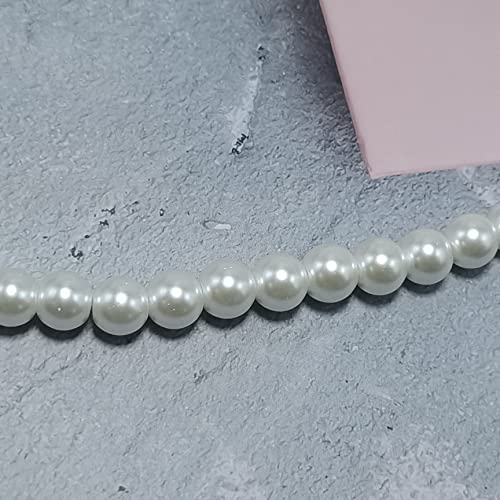 Cross Pearl Necklace For Men, White Pearl Necklaces For Men Round Pearl Choker Necklace Strand Pearl Jewelry Gift For Men (Cross, Adjustable) #TOP5